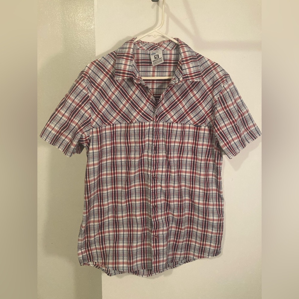 Salomon Men's Plaid Short Sleeve Shirt